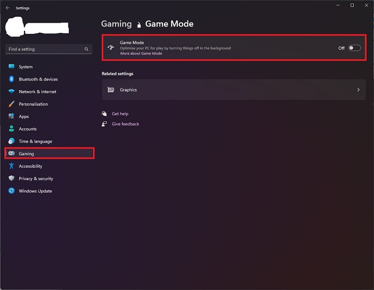 Disable Game Mode to Fix Windows Key Not Working on Windows 11/10